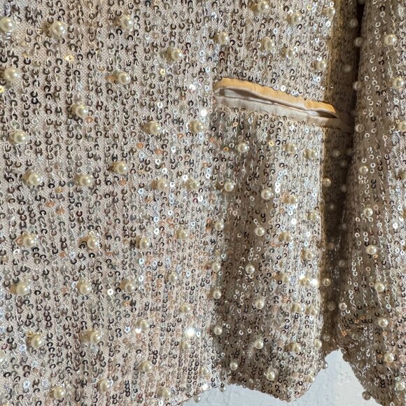 MABLE Pearl Sequin Mix Blazer Size M NEW WT Anthropologie - Picture 8 of 9